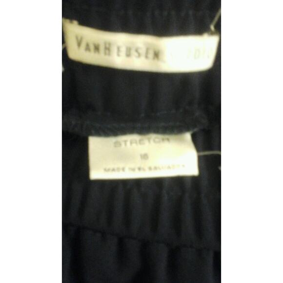VanHeusen Studio dress pants, women's sz 16, polyester, Blue Classy Chic NWT $78 - Picture 4 of 7